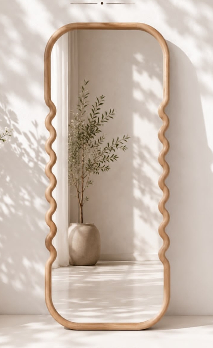 آینه دفرمه چوب راش
